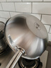 三禾0涂层炒锅无涂层不粘锅电磁炉通用304不锈钢钛炒菜锅30cmLC30S11 实拍图