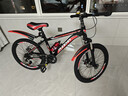 凤凰（Phoenix）儿童自行车山地车男女学生脚踏车6-15岁童车 霸道 黑红色 22寸 实拍图