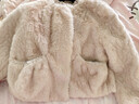 香影【咩咩绒】粉色小香风短外套女2025冬季新款圆领毛绒仿生皮草 银牡丹色 M 160/84A/95-110斤 实拍图