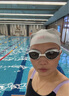 李宁LI-NING泳镜防水防雾男女高清游泳眼镜平光游泳镜LNJT224-6极光白 实拍图