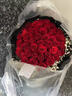 幽客玉品春节鲜花速递红玫瑰花束表白送女友老婆生日礼物全国同城配送 52朵红玫瑰心形花束 实拍图