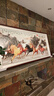 良品大师流水生财山水画办公室挂画中式客厅装饰画靠山图茶室字画风景壁画 八骏图A1 106*249cm宣纸+红木框（大气款） 实拍图