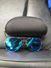 雷德蒙偏光太阳镜男士墨镜开车专用司机驾驶镜女潮日夜两用眼睛防晒眼镜 银色框 冰蓝偏光片(高清TAC偏光) 实拍图