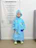 牧萌儿童雨衣带书包位男女童女孩加长全身学生雨披 蓝色赛车 XL 实拍图