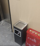 南秦户外不锈钢垃圾桶烟灰桶带烟灰缸酒店大堂宾馆电梯口走廊立式 不锈钢 长方形30*24*61- 19L 实拍图