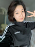 adidas休闲舒适三条纹立领夹克外套男装秋季阿迪达斯官方轻运动   黑色/白（推荐选大一码）   M 实拍图