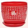 九千谷陶瓷花盆带托盘阳台绿植盆栽简约 红红火火 红福盆大号1个装3864 实拍图
