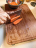 双枪乌金檀木整木菜板 百年龄砧板家用切菜案板抗菌实木菜板50*33*2.5 实拍图