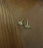六福珠宝 黄金耳钉栀子花足金耳饰新年礼物 计价 G01G0027DS 约0.94克 实拍图