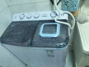奥克斯（AUX）洗衣机半自动家用双缸双桶大容量小型租房宿舍波轮双杠强力去污省水电 16.5公斤【洗10+脱6.5+终生联保】黑色 双缸 实拍图