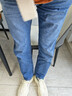 真维斯（Jeanswest）牛仔裤男2026春夏青年男士宽松直筒长裤弹力休闲长裤浅蓝薄款32 实拍图
