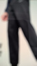 安踏男裤运动裤男士春秋冬季休闲加绒保暖束脚篮球卫裤跑步健身长裤子 -1基础黑/刺绣标【90%用户加绒款选择】 M (170) 适合100-120斤 实拍图