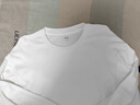 优衣库男装女装柔软圆领T恤/休闲长袖上衣479783 00 白色 S 实拍图