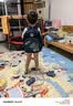 艾欣儿 儿童幼儿园小班书包女生男孩大中班可爱通动漫护脊小书包背包 老蓝配绿大恐龙图 实拍图
