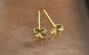 周六福足金999四叶草黄金耳钉女耳饰生日礼物计价AA096009 一对 约0.73g 实拍图