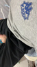 卡帕（Kappa）套头衫情侣男女宽松运动卫衣休闲圆领外套K0CZ2WT93V 灰-0181 XL 实拍图