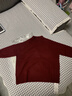 京东京造毛衣女时尚针织衫衣服新年冬季女纯羊毛衫 圆领 安哥拉红 2XL 实拍图
