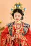 秀禾世家明制婚服汉服凤冠霞帔中式结婚嫁衣出阁新娘重工男女套装奢华167 N-167女装 付款后10天发货 均码 晒单实拍图