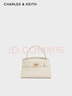 CHARLES&KEITH鳄鱼纹凯莉包手提斜挎婚包包女包生日情人节礼物CK2-50270880-1 Ivory象牙色 S 实拍图