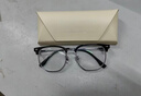 蔡司（ZEISS）镜片近视眼镜框男半框防蓝光辐射可配带散光度数眼睛女钛合金镜架 简约款 黑银 配康美达1.56防雾防蓝光 0-600度 实拍图