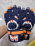 牧萌儿童手套滑雪手套男童骑行防水小孩玩雪卡通保暖手套 藏青色 L 实拍图