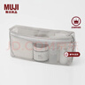 MUJI 再生聚酯纤维 立体网眼袋 收纳袋居家旅行 洗漱包 浅灰色/S/长16*宽11*高5cm 实拍图