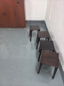 华恺之星实木凳子家用板凳可叠放简约餐凳餐椅高凳子HK5119胡桃色 实拍图