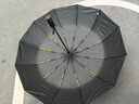 暖心话全自动雨伞折叠大号男女双人晴雨两用防紫外黑胶防晒遮阳伞太阳伞 72骨升级款大伞-尊贵黑 实拍图