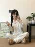 缪黛 MAULTIAY双层棉纱睡衣女2026春秋季新款可爱小狗少女长袖纯棉家居服可外穿 条纹全棉小狗 《少量现货》 M 实拍图
