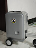 爱尔威（Airwheel）电动行李箱可骑行智能拉杆箱可坐可代步20英寸登机箱 豪华版一银 实拍图