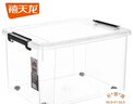 禧天龙塑料衣物收纳箱玩具整理箱车载储物箱55L 透明 1个装 带轮 实拍图