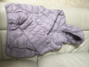 鸭鸭（YAYA）佟丽娅同款轻薄羽绒服女新款秋冬季休闲短款连帽轻便韩版排骨外套 格调紫色 3XL 实拍图