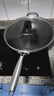 赫巴兹（HZIB）德国不粘锅316不锈钢炒锅炒菜锅具少油烟平底炒锅电磁炉燃气通用 双面屏+玻璃盖内径32外径 34cm 实拍图