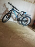 EG7山地自行车成人学生变速越野单车双减震赛车26寸青少年男女 辐条【升级减震 轻量铝架】黑蓝 24寸24速【适合：145-165CM】 实拍图