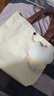 帆布收纳包纯色手提包女士学生上班上学手拎便当饭盒收纳帆布袋 白色 实拍图