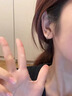 芯奢S999足银耳环女士2026新款养耳洞素圈耳圈耳钉纯银设计高级感耳饰 8MM【2只装】【适合耳骨佩戴】 实拍图