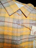 MUJI 女式 法兰绒 衬衫领 长袖衬衫衬衣内搭上衣纯棉冬季女装格子 暗黄色格纹 L （165/88A） 实拍图