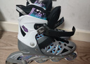 美洲狮（COUGAR ）成人可调码数轮滑鞋直排轮溜冰鞋 银紫M码 实拍图