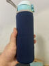 膳魔师（THERMOS）魔膳师隔热防摔保温杯套玻璃水杯保护袋 蓝 大号 手提杯套 实拍图