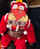 心楠婴儿连体衣秋冬季宝宝冬装哈衣周岁礼服拜年服过年喜庆圣诞外出服 万事兴龙棉哈衣+帽子 90cm (M) 适合12-14月龄 实拍图