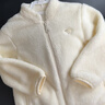 优衣库婴幼儿宝宝长绒摇粒绒拉链茄克长袖外套478434 01 乳白色 100 实拍图