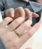 中国黄金（CHINA GOLD）黄金戒指男女光面钻纹足金素圈指环情侣520生日礼物送老婆爱人 【今/次日达】圈号14 约2.1g【单个】 实拍图
