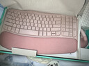 罗技（Logitech）Wave Combo 无线人体工学键鼠套装 垂直鼠标 无线蓝牙鼠标 办公键盘 无线键盘 蓝牙键盘 粉色 实拍图
