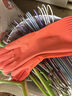 雅高加绒乳胶手套2双装均码38cm加长手套家务厨房防水耐用耐磨加厚 实拍图
