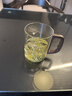 泥也茶杯玻璃杯水杯子马克杯泡绿茶杯个人专用无铅玻璃杯带把手水杯男 实拍图