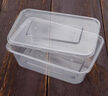 特美居（temeiju）一次性饭盒长方形透明塑料快餐盒加厚带盖打包盒餐具50套装500型 实拍图