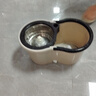千木寻 加厚加大旋转拖把桶家用自动甩干手压干湿两用懒人不锈钢拖把双驱动挤水免手洗脱水墩布好神拖布墩布 卡其色 全钢2头 实拍图