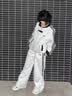 鹿王恋雪美式立领棒球服外套女春秋季2026年新款宽松百搭情侣休闲夹克上衣 3081浅灰色36 L 实拍图
