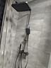 四季沐歌枪灰多功能玻璃面板淋浴花洒套装浴室卫生间增压手持喷头顶喷全套 【陨石灰】四功能增压花洒 店长推荐A款 实拍图