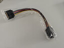 尘土 SATA主板电源线 台式主机机箱显卡电源线 电脑连接固态机械硬盘 大4pin转15pin转接头供电转换线 15PinSATA公转母一分二【上弯】 0.2米 实拍图